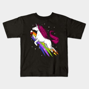 Unicorn Wine Party Kids T-Shirt